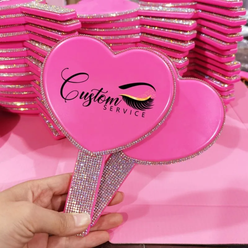 Custom rhinestone hand mirror for wholesale and private-label projects